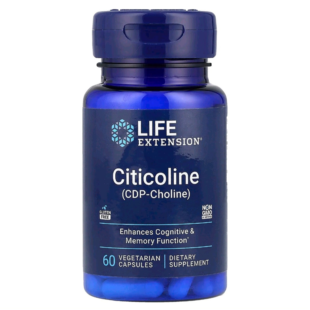 rn-image_picker_lib_temp_4aa1c41a-aa48-4ac5-b7ac-95f430c48c60 Life Extension, Citicoline (CDP-Choline), 500 mg, 60 Capsules (250 mg per Capsule)