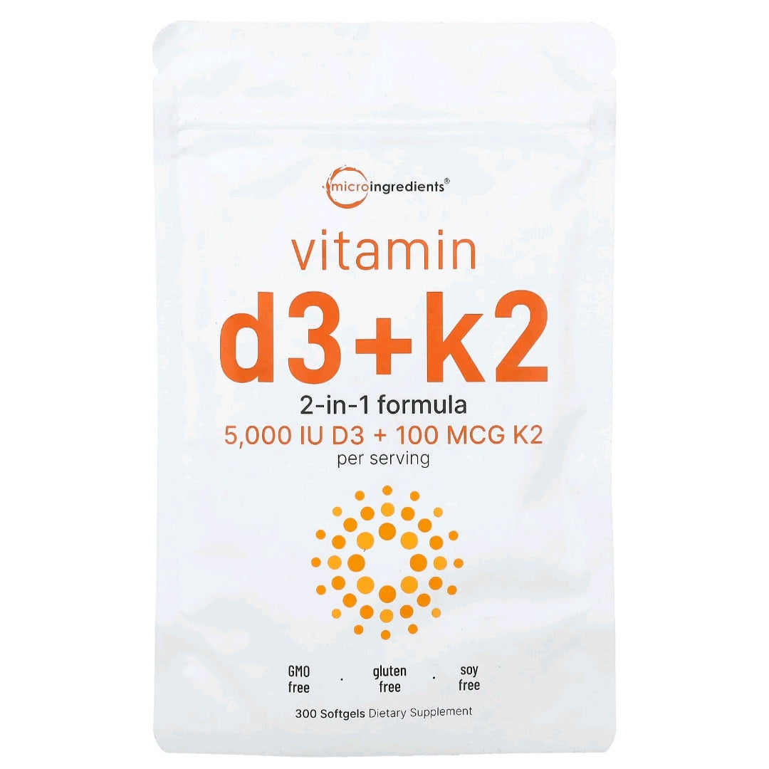 rn-image_picker_lib_temp_72091871-bcd2-4af5-82b6-c995740d416c Micro Ingredients, Vitamin D3 + K2, 5000 IU 100 mcg, 300 servings