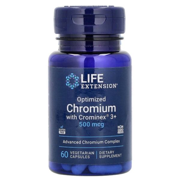 Life Extension, Optimized Chromium with Crominex 3+, 500 mcg, 60 Capsules