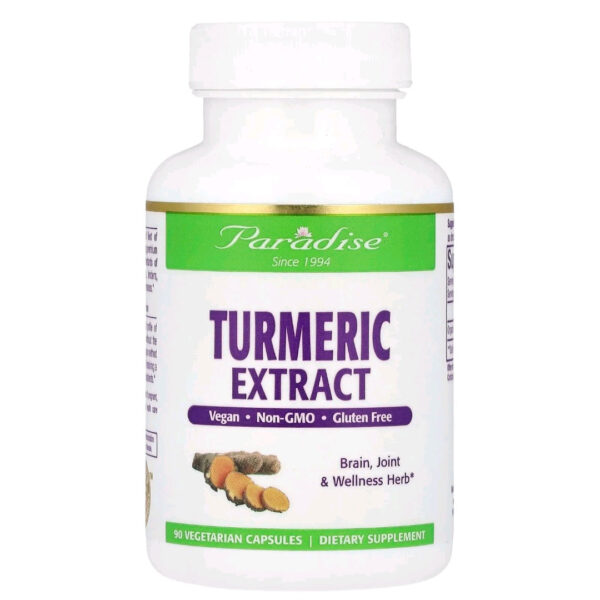 Paradise Herbs, Turmeric Extract, 500 mg, 90 Capsules