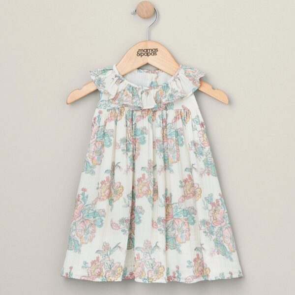 Rose Scallop Collar Dress