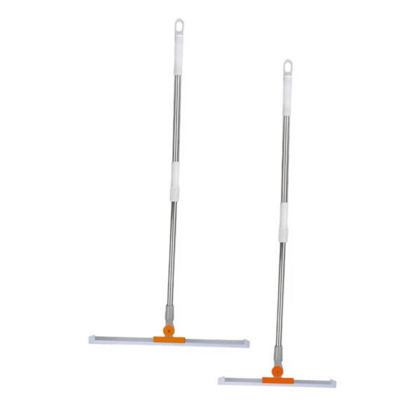 Silicone Floor Wiper White Adjustable Handle  (35–50cm)