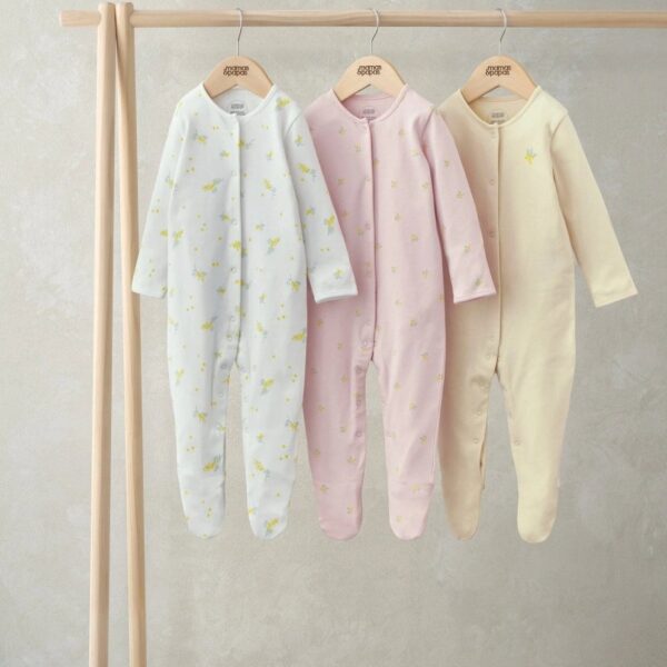 Sleepsuits (Pack of 3) - Lemon Print New Born