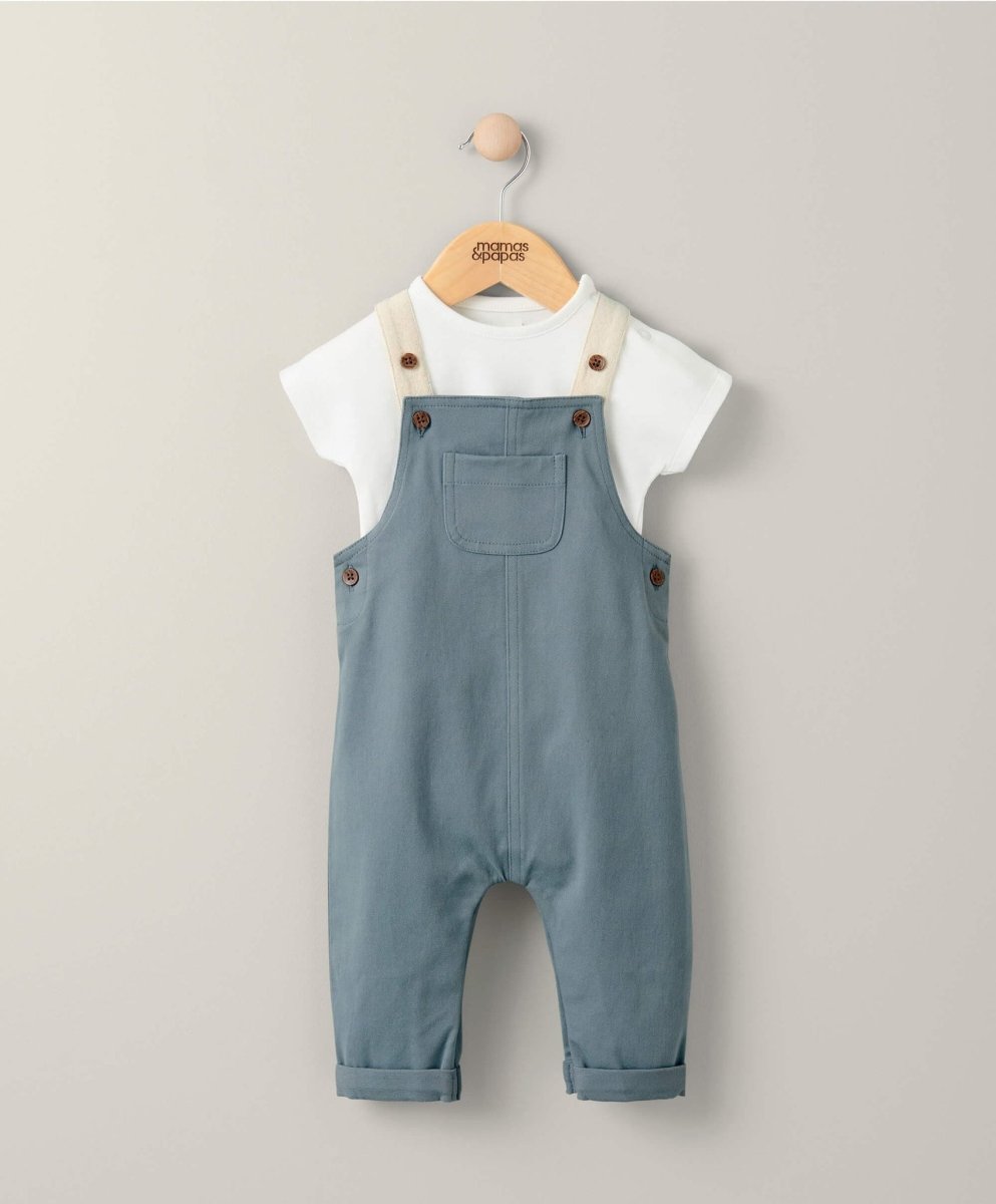 t-shirt-dungarees-outfit-set-blue-set-mamas-papas-mamas-papas-lb-8067150 T-Shirt & Dungarees Outfit Set - Blue