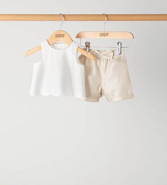 Top & Jacquard Short Set - 2 Piece Set