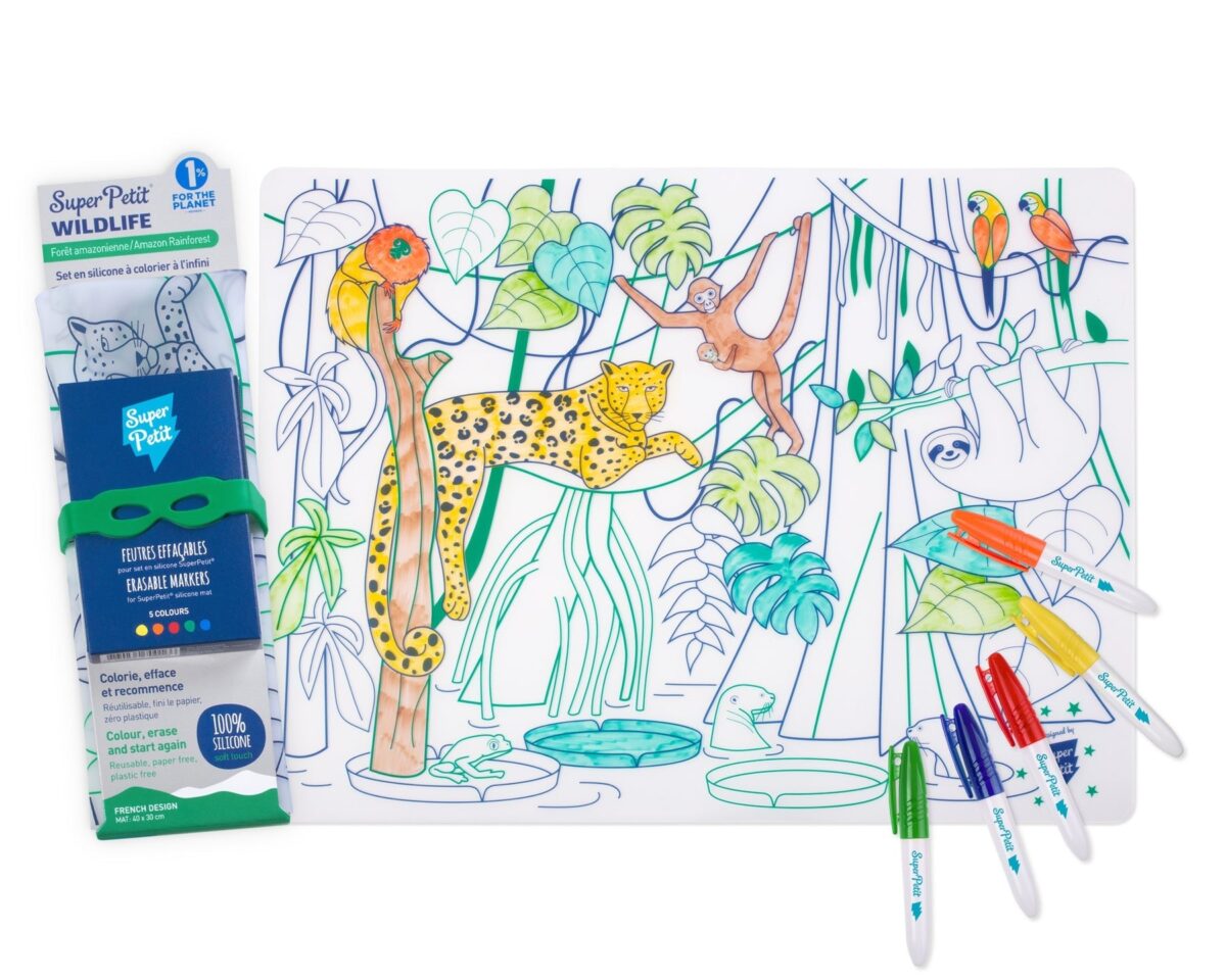 yy Coloring Mat (5 Erasable Markers - Amazonia)